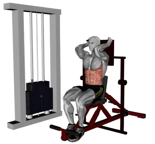Crunch exercise demonstration