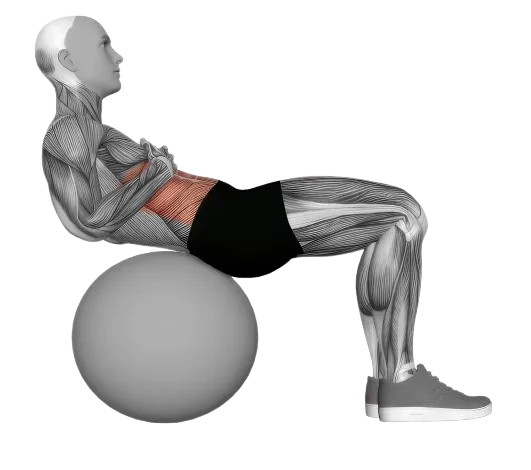 Crunch exercise demonstration