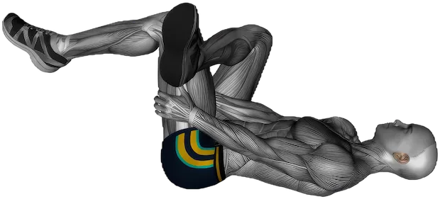 Lying Glute Stretch exercise demonstration
