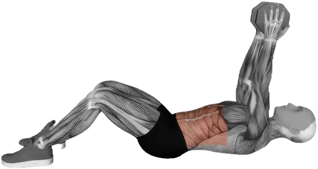 Straight Arm Crunch exercise demonstration
